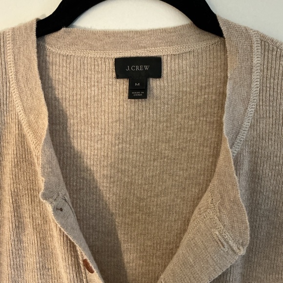 J. Crew Men's V-Neck Sweater in Light Tan - Picture 2 of 2